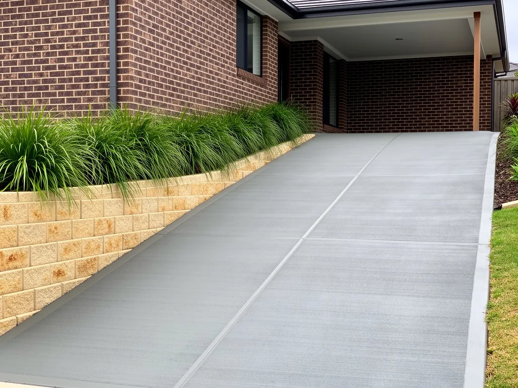 Driveway Resurfacing, completed concrete surface