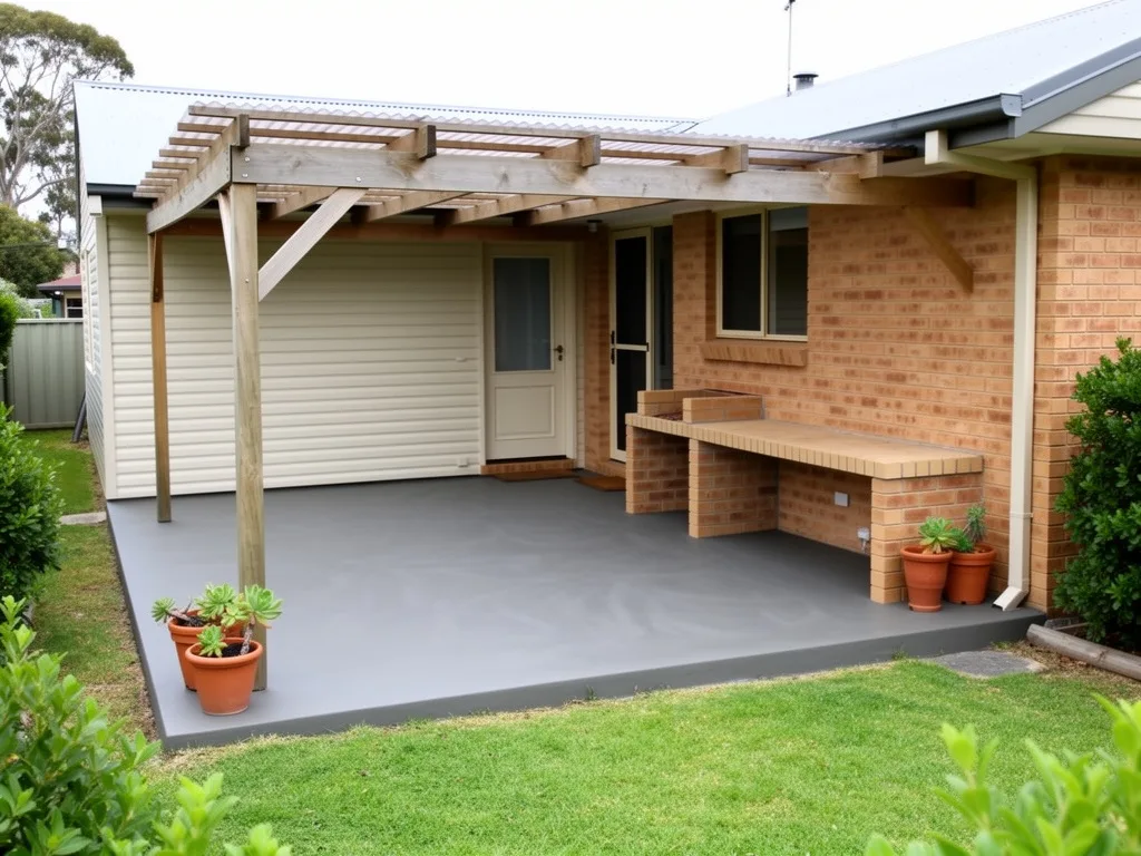 Patio Resurfacing, completed concrete surface
