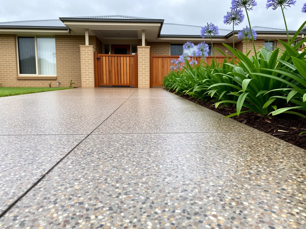 Exposed Aggregate Resurfacing, completed concrete surface